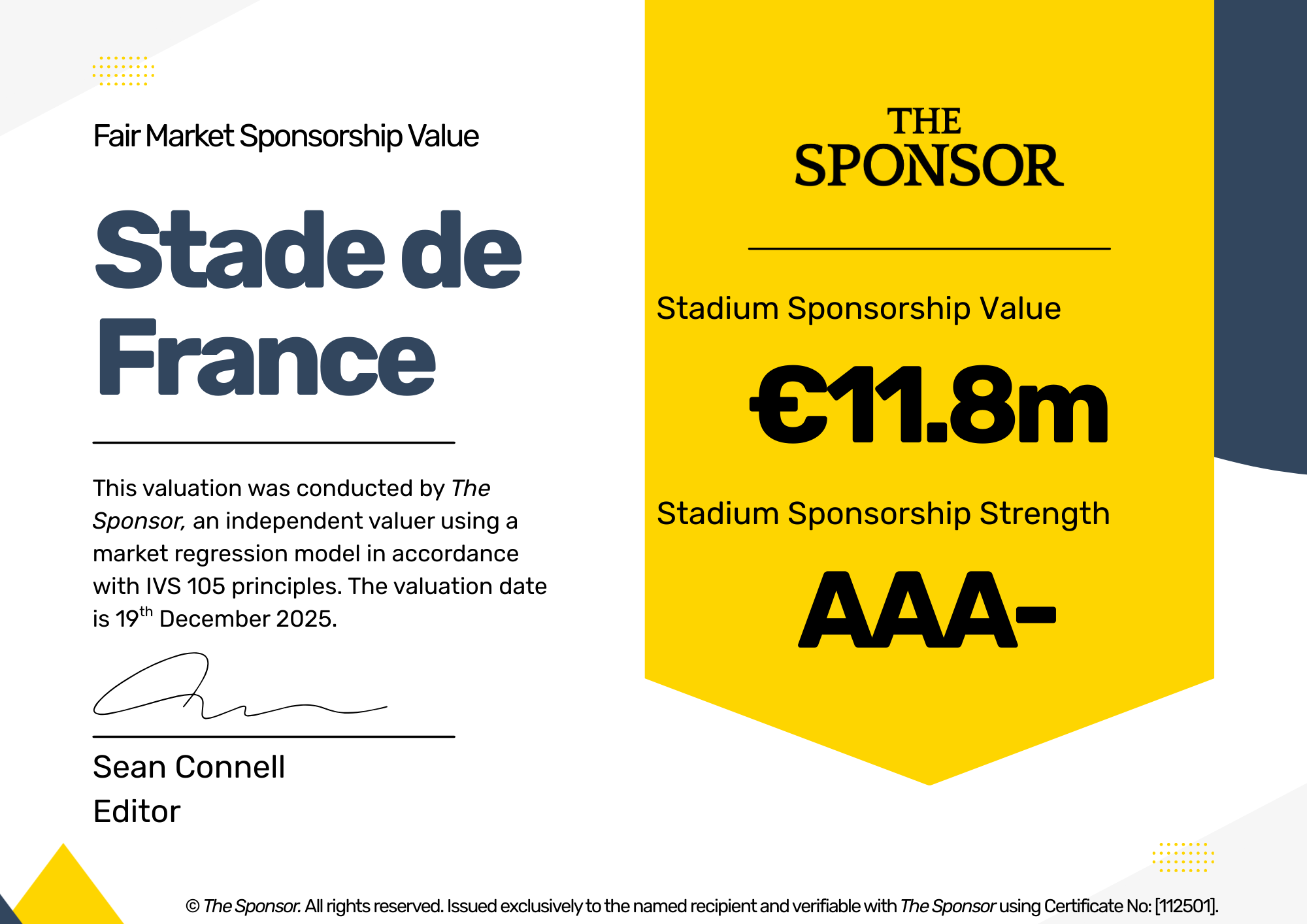 Stadium Sponsorship Valuation